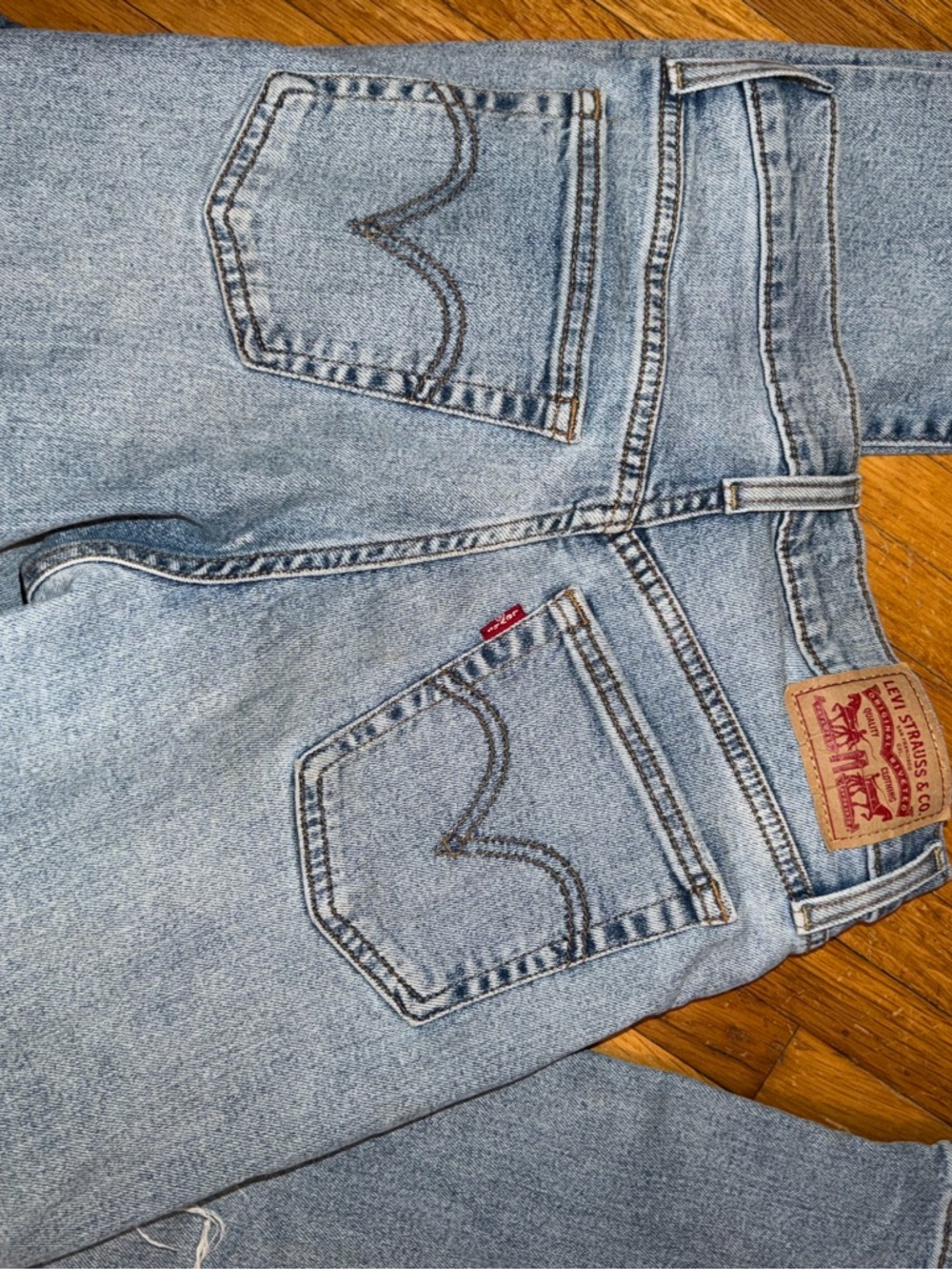 Levi's Light Blue Denim Wedgie Straight Jeans